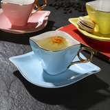 欧式骨瓷咖啡杯碟套装创意简约带勺 情侣下午茶陶瓷杯英式红茶杯