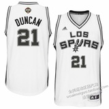 美国代购正品adidas马刺邓肯拉丁之夜球衣篮球服比赛服白色Duncan