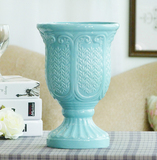 欧式瓷器罗马花艺创意家居陶瓷花瓶摆件工艺家居饰品假花仿真花瓶