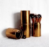 NAKED2 12支专业化妆刷桶装美甲笔筒 美妆工具收纳桶  金桶 2代