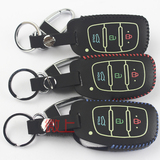 适用现代钥匙包名图IX25/IX35汽车专用钥匙套扣夜光真皮改装用品