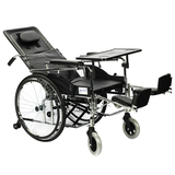 互邦轮椅HBG5-B折叠轻便带坐便高靠背可半躺老年人互帮轮椅代步车