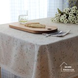 素罗特价日式田园素色棉麻桌布小碎花蕾丝台布餐桌盖巾布艺