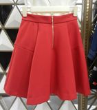 曼娅奴2014冬装新款女装正品代购正品黑色红色半身短裙子ME4ED073