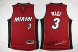 2016新款NBA篮球服 迈阿密热火队 Heat 3号 德怀恩-韦德刺绣球衣