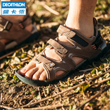 迪卡侬户外运动男凉鞋 夏季男 防滑皮革拖鞋徒步鞋沙滩鞋 QUECHUA