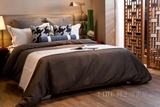 美家咖啡灰色纯色美式新中式现代风样板房间4件套10件套床上用品