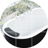 欧式黑红白贵妃加深保温独立式亚克力无缝一体浴缸1.51.61.71.8米