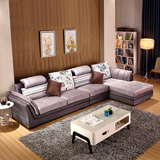 伟梦 沙发 布艺沙发 欧式客厅转角布艺沙发 可拆洗小户型沙发套装