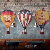 美式复古热气球木板画墙面立体壁挂个性餐厅店铺创意墙饰软装饰品