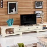大理石3米电视柜茶几组合配套现代简约可伸缩环保烤漆时尚影视柜