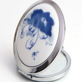 中国特色手工艺礼品 青花瓷折叠镜 送女友便携小镜子化妆用 新款