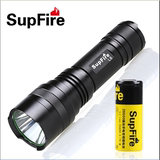 SupFire正品神火强光手电筒L6充电家用远射户外打猎夜骑行探照灯