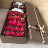 广州同城批发生日开业花篮捧花爱人婚车红玫瑰礼盒装鲜花速递花束