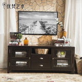 优梵艺术 Karron卡隆美式小户型客厅电视柜实木 全套家具系列