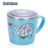 韩国进口哆啦a梦机器猫儿童餐具不锈钢水杯宝宝水杯牛奶杯子带盖