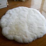 定做宜家欧式纯羊毛地毯客厅卧室白长毛绒羊皮床边床前毯地垫飘窗