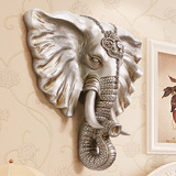 大象头树脂象头壁饰挂件动物壁挂客厅墙饰欧式墙上装饰品墙壁挂饰