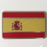 西班牙国旗车贴尾箱机盖侧门贴标汽车个性金属贴纸装饰遮挡划痕贴