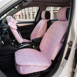 美美熊花瓣雨系列可爱3D蕾丝创意四季通用汽车坐垫5座通用座椅垫