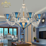 欧式客厅吊灯蒂凡尼 田园风格美式乡村地中海吊灯 艺术卧室餐厅灯