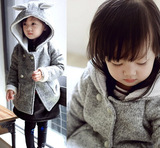 女童呢子大衣 2015新款儿童装韩国版秋冬装加绒宝宝毛呢外套厚