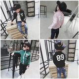 2016新款韩版秋装儿童装男童数字拉链针织运动开衫中大童潮宝外套
