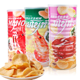 泰国进口特产 马努拉/玛努拉香酥鲜虾片蟹片龙虾饼3罐休闲零食品