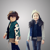 韩国童装春装儿童马甲男童抓绒棉马甲韩版女童马甲外套外贸原单