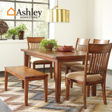Ashley爱室丽家居 美式现代桌椅组合 木质餐桌软包餐椅 D586