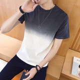 2016新款短袖t恤男韩版圆领夏季体恤上衣修身日系男士打底衫半袖