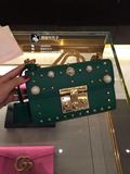 西街代代子 英国专柜代购 Gucci 最新 珍珠金链 padlock 小包