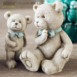 阑珊树-泰迪熊摆件 装饰品摆设客厅办公桌可爱工艺品树脂小熊摆件