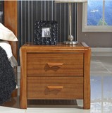 实木床头柜 中式深色橡木 简约现代北欧乡村田园储物柜特价包邮
