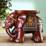 大象换鞋凳实木大象凳子欧式田园创意家居装饰品客厅卧室落地摆件