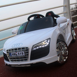 新款奥迪R8儿童电动车可坐玩具车遥控四轮汽车宝宝童车双驱电瓶车