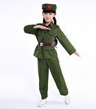 男女款六一演出服儿童舞蹈服小红军表演服八路军装解放幼儿红卫兵
