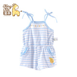 童泰新生儿婴儿衣服 0-2岁宝宝纯棉吊带无袖连体衣爬服