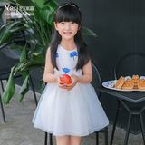 女童公主连衣裙夏装背心裙2016新款韩版中大儿童装夏季蓬蓬纱裙子