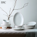 碗碟套装家用DXC简约日式陶瓷餐具套装中式碗盘瓷器创意结婚礼盒