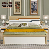 奢漫北欧床实木简约现代1.8m双人床成人卧室橡木储物大床1米8婚床