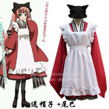 银仙 猫神小玉 cos服 女仆装 cosplay 服装 裙 假发 cos女靴可选