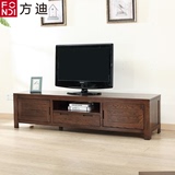 方迪纯全实木电视柜胡桃木色简约现代环保橡木家具1.5米1.8米2米