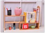 楠竹桌上书架实木花架伸缩花盆置物办公室厨房收纳小桌面