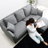 简约北欧宜家沙发三人布艺沙发日式大中小户型羽绒沙发简易软沙发
