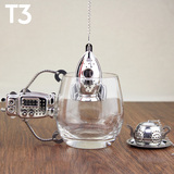 T3创意茶漏茶滤不锈钢茶叶过滤网器茶包隔茶球泡茶器可爱三件包邮