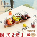 lifiniti泰国雕刻木果盘创意  现代 客厅家居装饰品茶几餐桌摆件