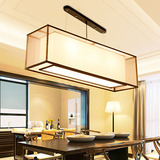 中式客厅餐厅吊灯长方形装饰 北欧风格现代简约创意个性布艺灯具