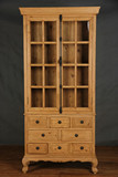 聚源斋 实木书柜 展示柜 红酒柜 实木玻璃柜 个性边柜  储物柜子