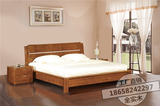 海定制定做全实木榆木家具1.5橡木 单双人床高箱储物箱体气压杆床